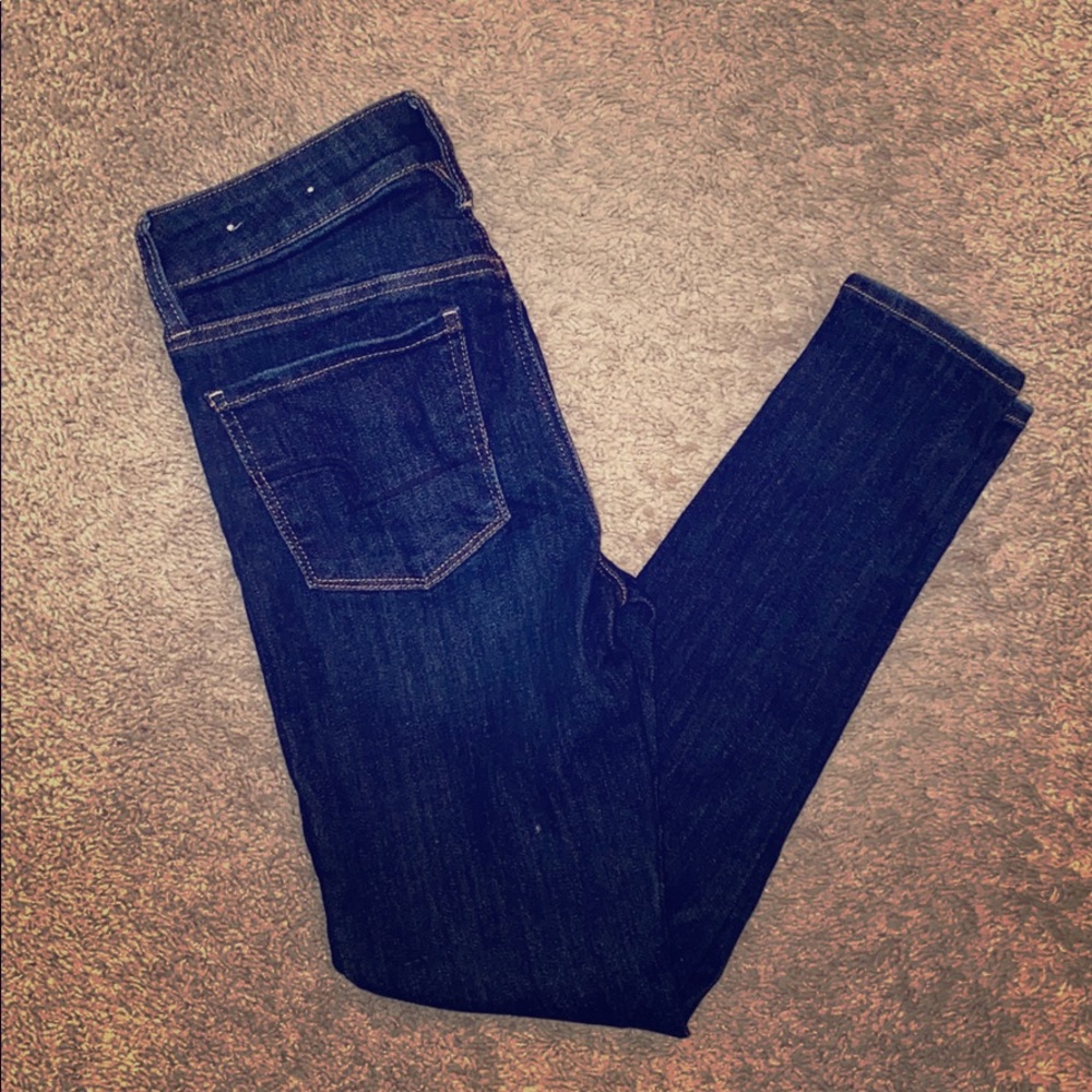 American Eagle Blue Jean Hi-Rise Jeggings